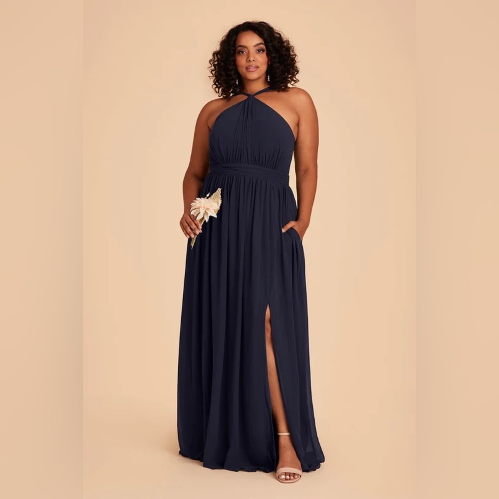 NWT Birdy Grey Kiko Dress in Chiffon Navy